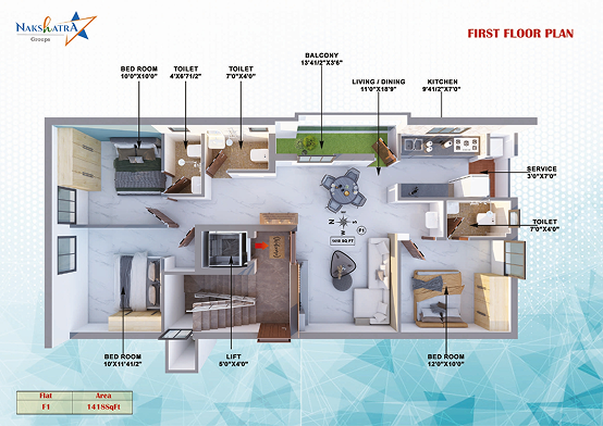 First floor plan view 1