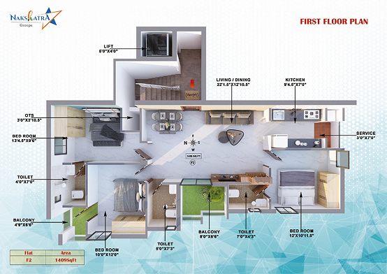First floor plan view 3