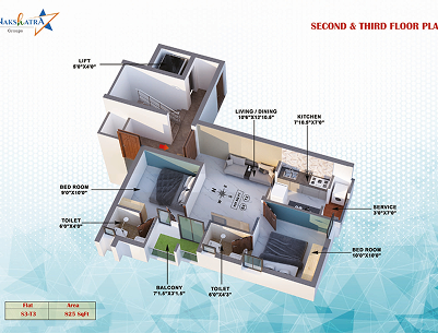 Second floor plan view 6